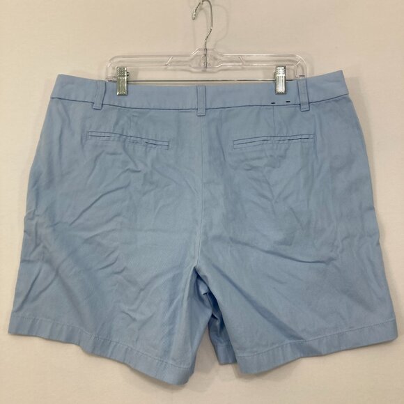 J. Crew size 16 Light Blue Cotton Shorts Comfy Coastal Vacation - Picture 9 of 11